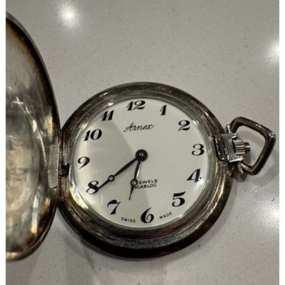 ARNEX 17 JEWELS INCABLOC SWISS MADE POCKET WATCH - Picture 1 of 5